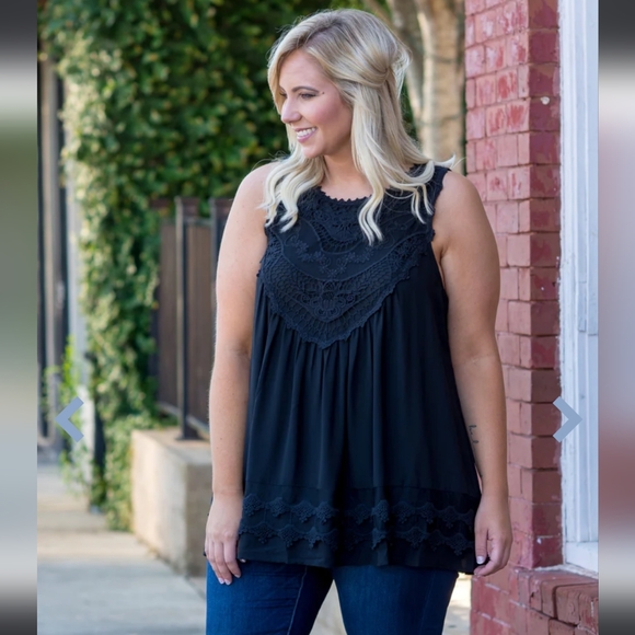 Chic Soul Tops - Chic Soul, XL, Black